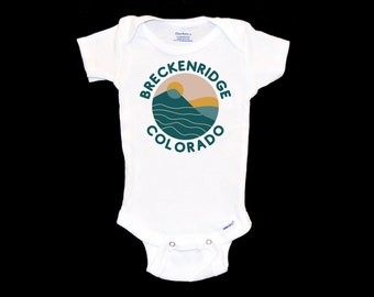 Breckenridge Colorado Baby Onesie®  Mountains Native Onsie® Proud Mountain Baby Apparel. New Baby Gift. First Vacation Souvenir Youth Tshirt