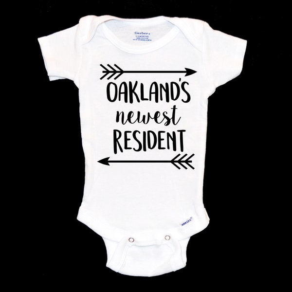 Oakland California Pregnancy Announcement. Baby Onesie®. We're Pregnant.  I'm Expecting. Onsie®. Newest Resident. Population +1. Cali Baby.