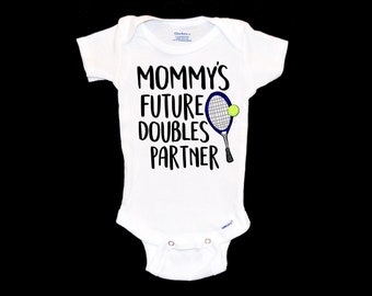 Gift for Tennis Loving Mom. Onesie®. Tennis Baby Onsie®. New Mother Mommy. Tennis Star. Tennis League. Unique Gift. Pregnancy Announcement.