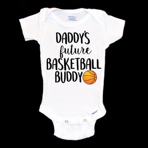 Daddy's Basketball Buddy Onesie®. Future Baller Baby Onsie®. New Father. NBA Lover. March Madness. Pregnancy Announcement. Unique Baby Gift.