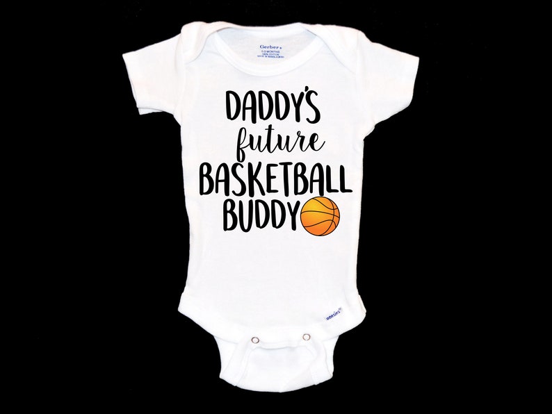 Daddy's Basketball Buddy Onesie. Future Baller Baby Onsie. Etsy