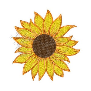 Sunflower machine embroidery design