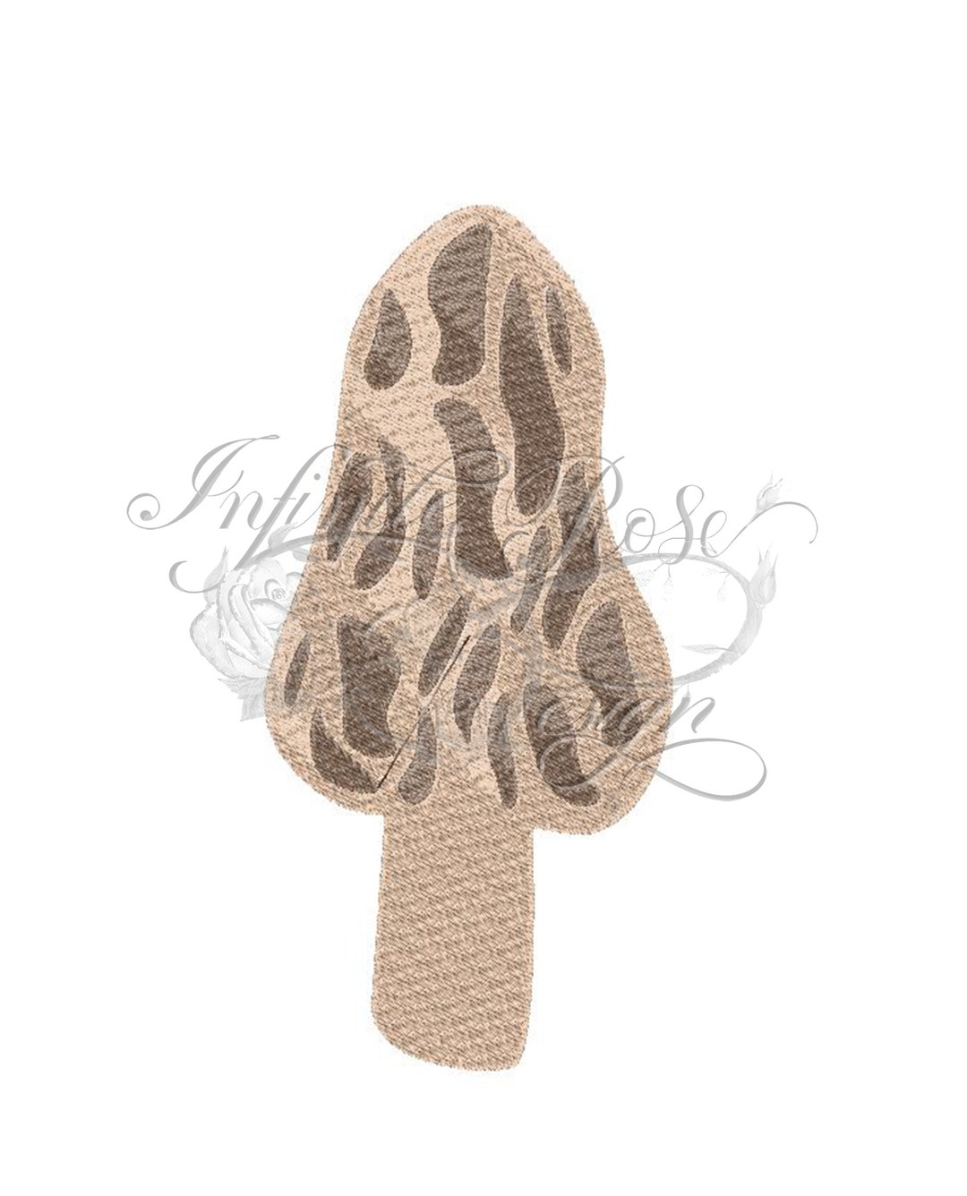 Morel Mushroom Large Machine Embroidery Pattern Etsy