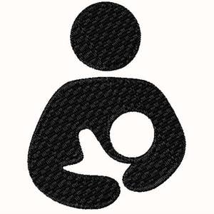 Breastfeeding logo embroidery design, breastfeeding symbol, machine embroidery pattern, digital download, breastfeeding icon