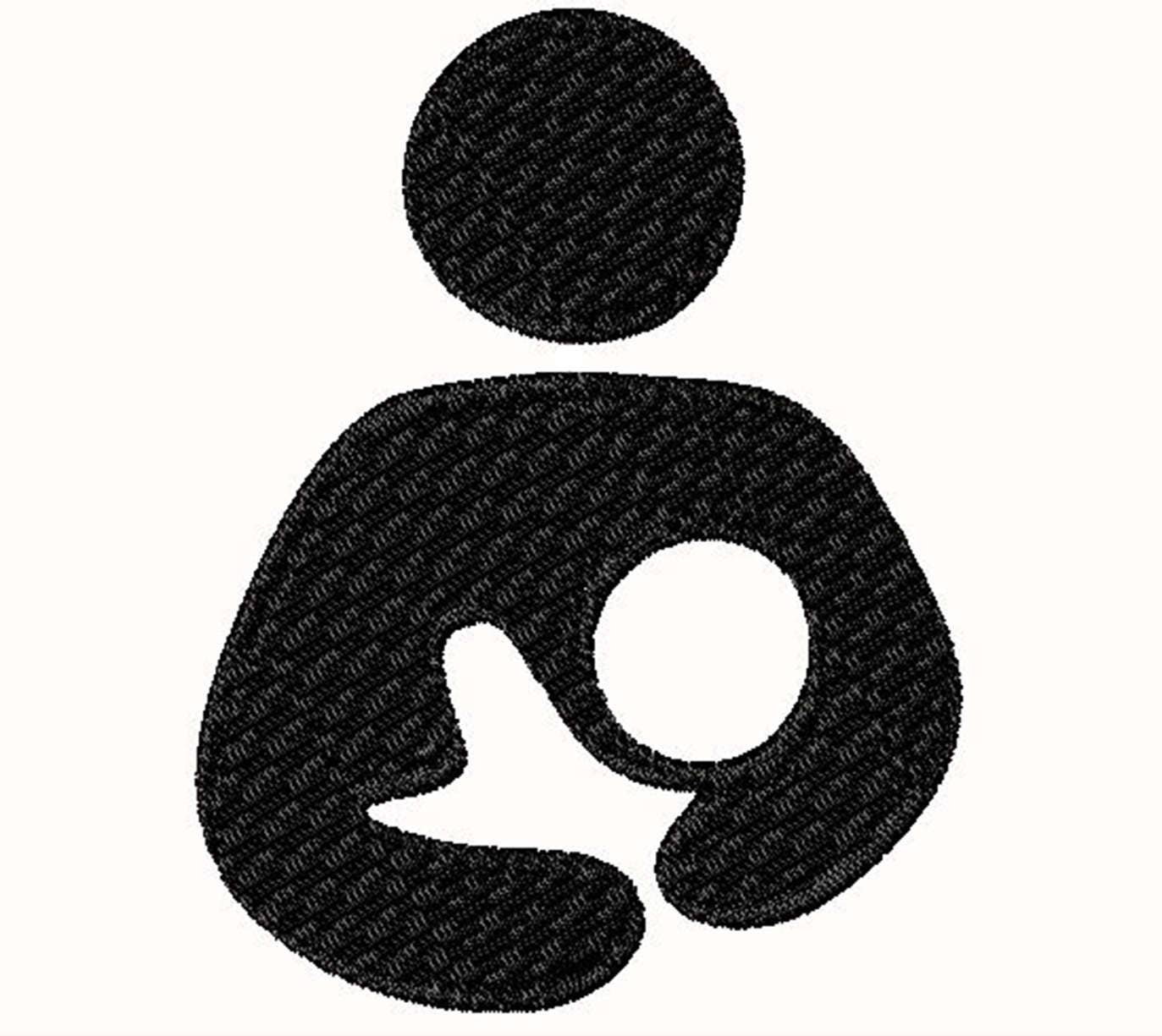 Breastfeeding Logo Embroidery Design, Breastfeeding Symbol, Machine