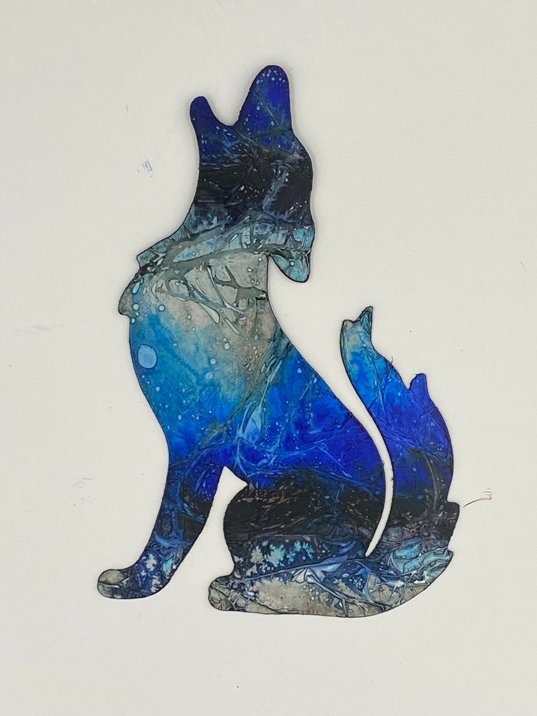 Howling Wolf Metal Wall Art Etsy