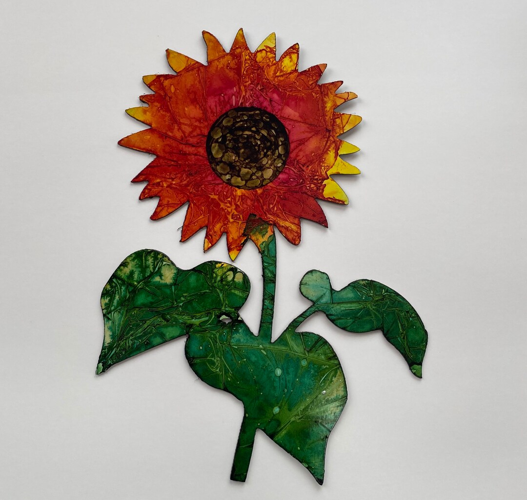 Sunflower Metal Wall Art Etsy