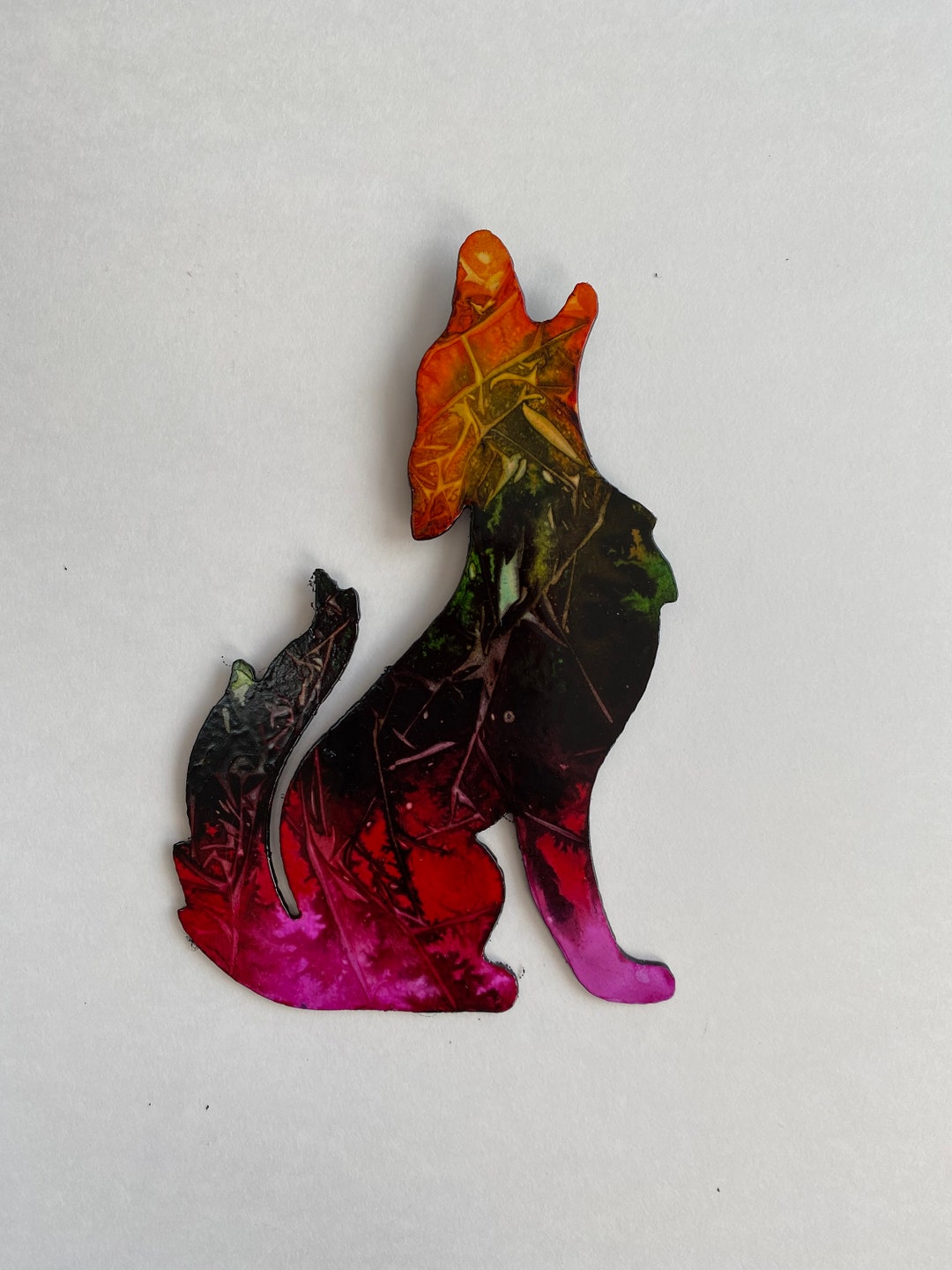 Howling Wolf Metal Wall Art Etsy