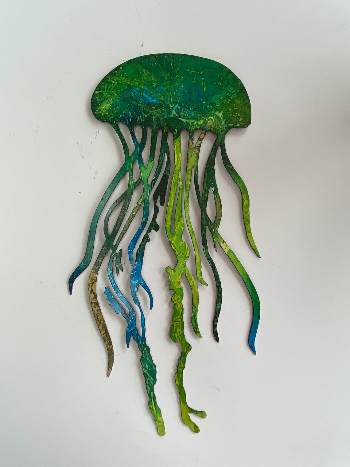 Jelly Fish Metal Wall Art Large Etsy