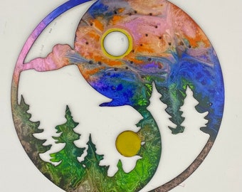 Yin and Yang Metal Wall Art