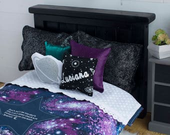 purple galaxy doll bedding 18 inch doll bedding outer space bedding planets stars luciana bedding doll blanket doll pillow - Space Bedding purple galaxy doll bedding 18 inch doll bedding outer space bedding planets stars luciana bedding doll blanket doll pillow - Space Bedding
