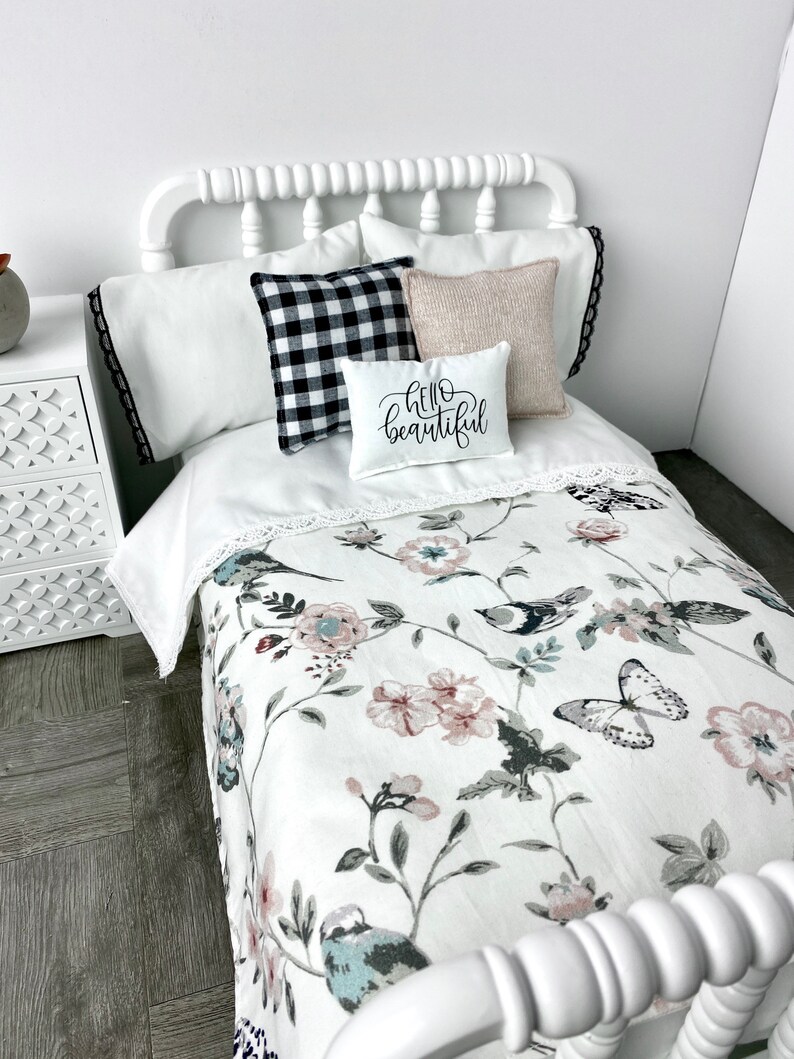 Vogel Puppe Bettwäsche für 18 Puppen rosa und grau | Etsy