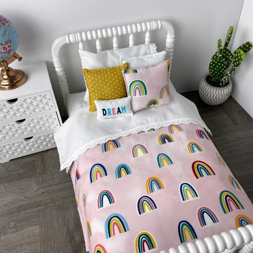 Floral Doll Bedding for 18 Dolls Hello Sunshine Pillow Etsy