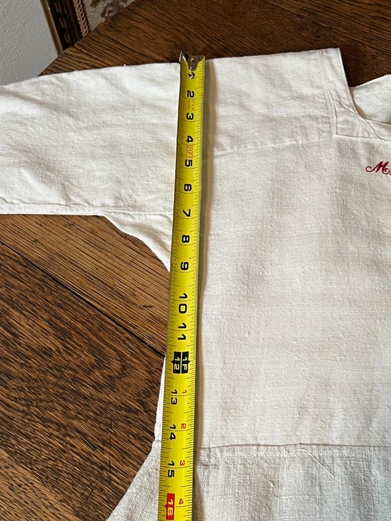 Antique French linen handmade dress - image 5