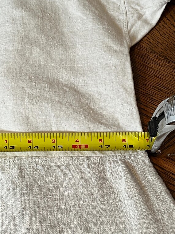 Antique French linen handmade dress - image 3