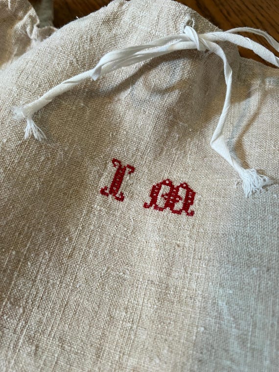 Antique French linen handmade dress - image 4