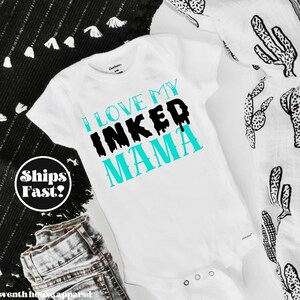 Tattoo Mama Baby Onesie, Baby Girl, Baby Boy Baby Shower Gift, Inked Mama, Newborn Onesie, Funny Onesie, Unique Baby Clothing