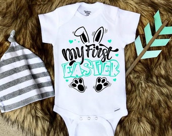 baby boy first easter onesie