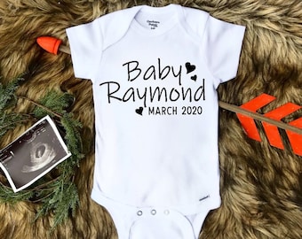 Baby Announcement, Baby Onesie®, Newborn Onesie®, Baby Reveal Onesie®, Photo Prop, Custom Baby Onesie®, New Baby Gift