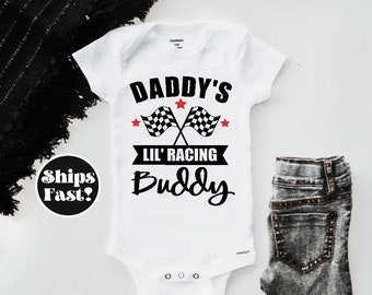 Daddy's Little Racing Buddy Baby Onesie® - Garage Mechanic Gift