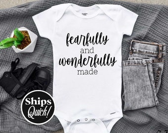 I am Fearfully and Wonderfully Made OnesieProverbsOnesie