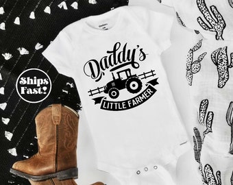 Daddy's Little Farmer Baby Onesie® - Tractor Farm Outfit