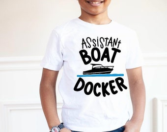 Boat Docker Kids T-Shirt - Toddler Boating Shirt - Baby Shower Gift - Cool Baby Shirt - Toddler Shirt, Baby Boy Baby Girl Birthday Party