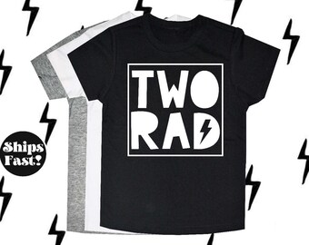 Two Rad 2nd Birthday Shirt: Lightning Bolt Kids T-Shirt