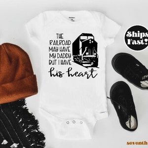 Railroad baby onesie® Baby Shower Gift Trains Toddler Baby Boy Girl Newborn Onesie® Birthday Party Gift Baby Clothing Train Onesie®