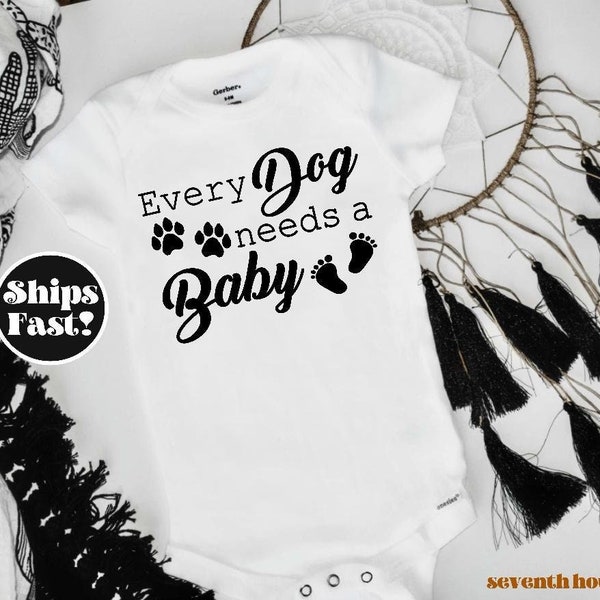 Dog Pregnancy Announcement, Baby Onesies® IVF Baby Shower Gift Pregnancy Announcement Onesies® Newborn Onesie® Baby Boy Girl, Adoption