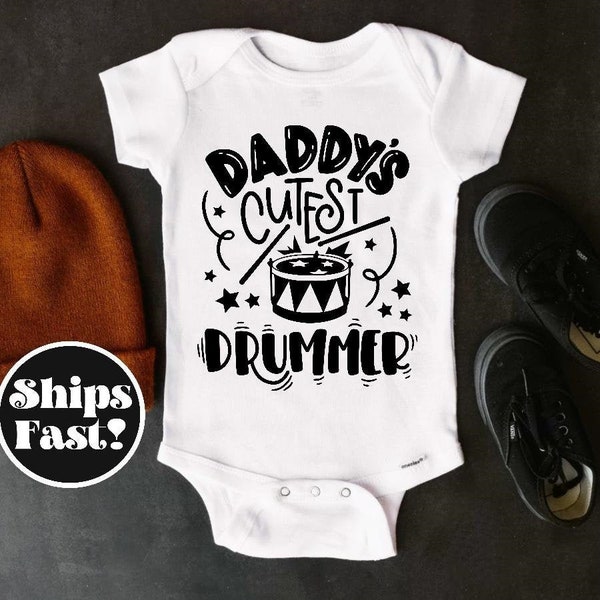 Daddy's cutest drummer, Drummer Baby Onesie®, Baby Shower Gift, Funny Onesie®, Baby Boy Baby girl Birthday Party Gift, Newborn Onesie