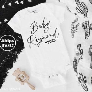 Pregnancy Announcement Gerber Onesie®: Custom Name, IVF Baby Bodysuit