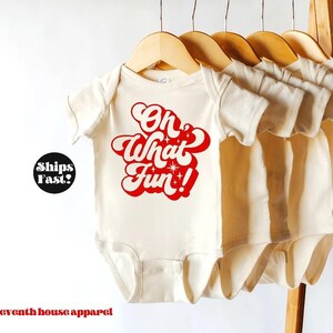Christmas Cream Baby Bodysuit - Baby Girl XMAS, Cute Baby Clothes - Baby Girl Gift - Boho Baby Shower Gift, Baby Girl Bodysuit, Toddler Boho