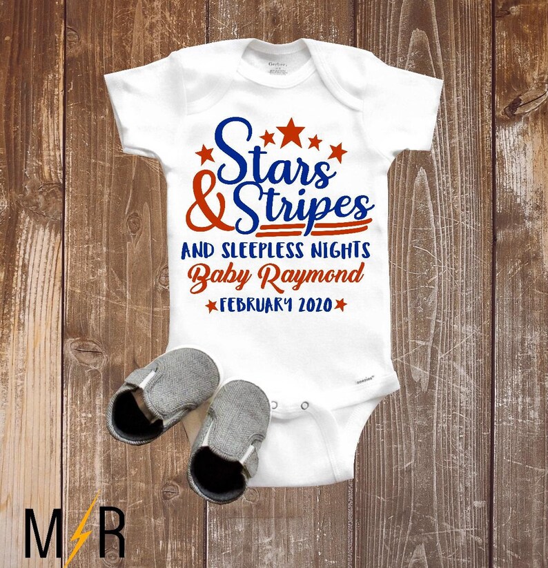 4th of July Baby Announcement. Independence Day Onesie Baby Etsy