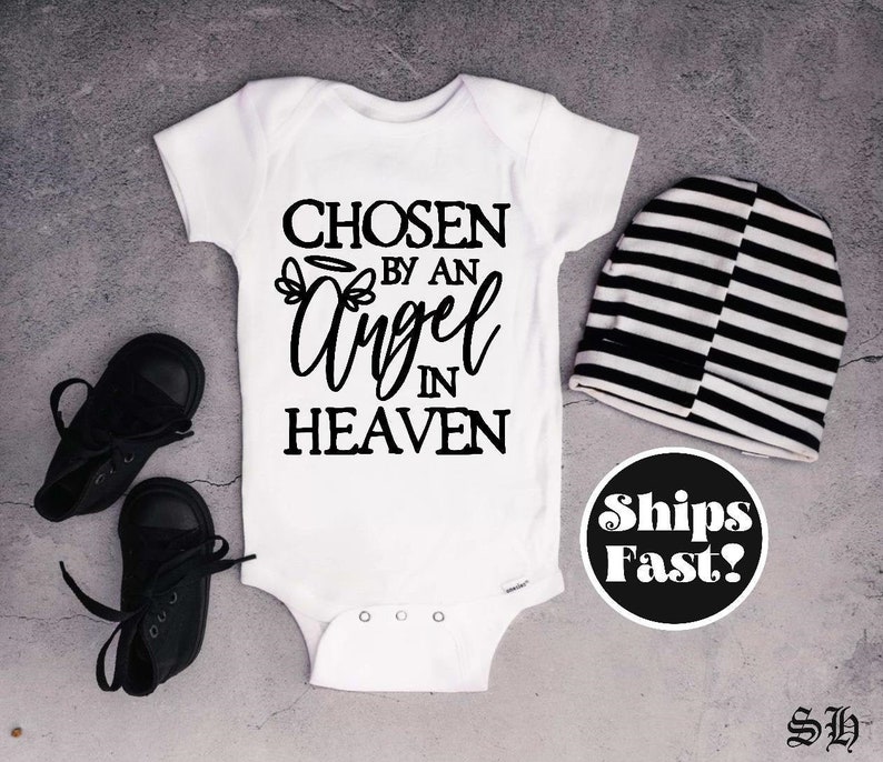 Chosen by an Angel in Heaven Baby Onesie® Custom Onesie® Etsy