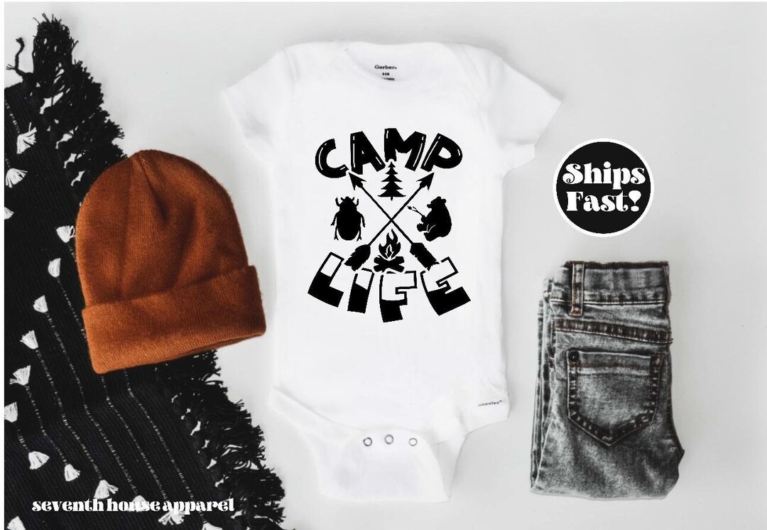 Camping Onesie, Outdoor Baby Onesie®, Colorado, Montana, Wyoming Onesie