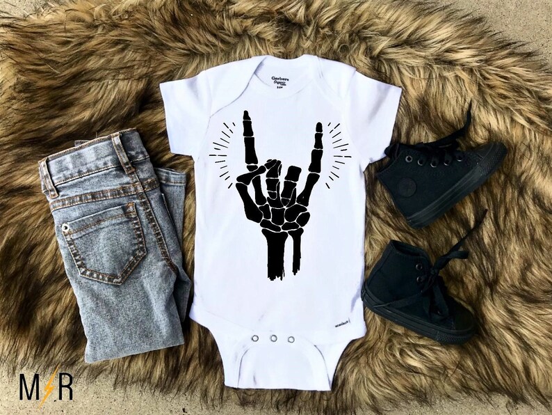 Baby girl Cool baby Onesie\u00ae Rock and Roll Onesie\u00ae Baby Shower Gift Baby boy Toddler Baby Onesie\u00ae Skeleton Onesie\u00ae Newborn Onesie\u00ae