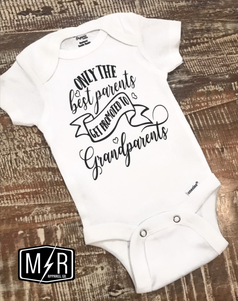 Grandparents Onesie Pregnancy Announcement Onesie® Baby Etsy