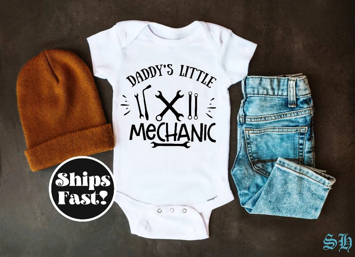 Mechanic Baby Onesie® Daddy's Little Mechanic Baby Shower Etsy