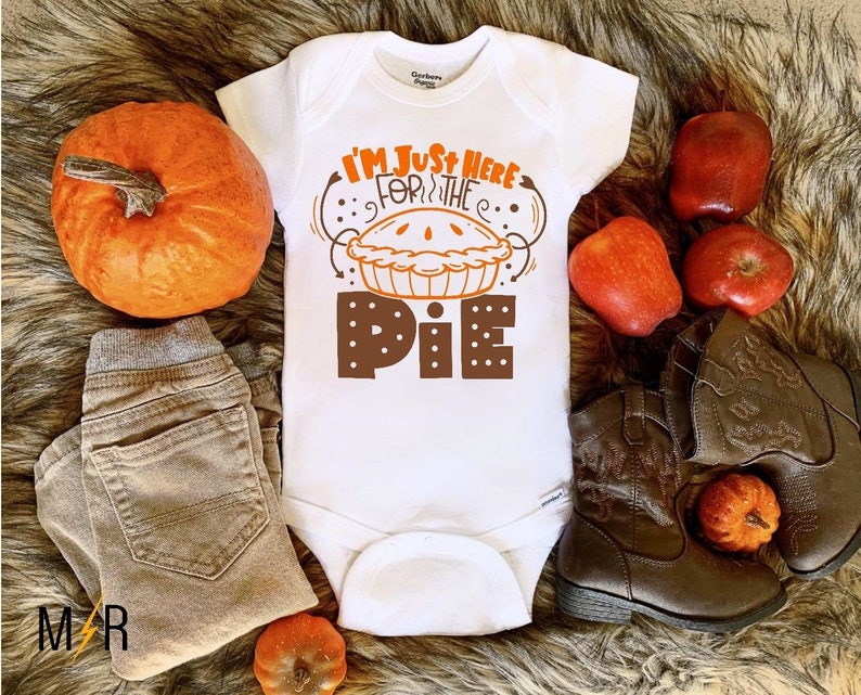 Thanksgiving Onesie® Just Here for the Pie Baby Onesie® Etsy