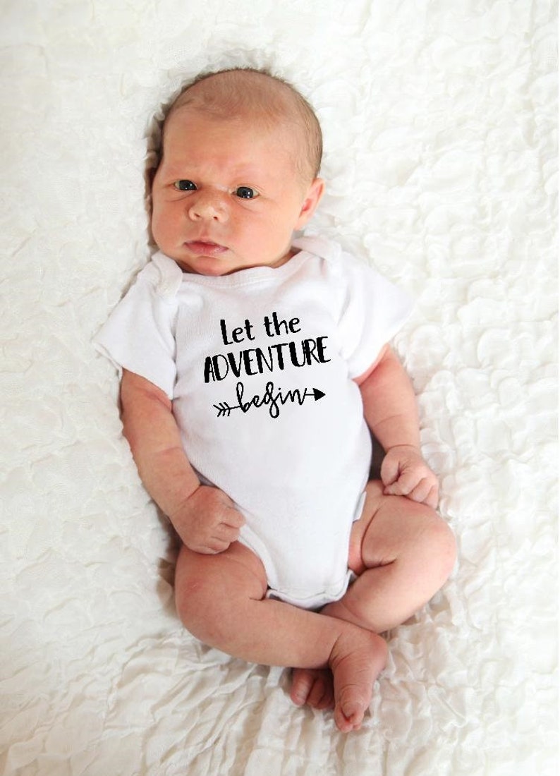 Let the Adventure Begin Baby Onesie® Pregnancy Announcement - Etsy