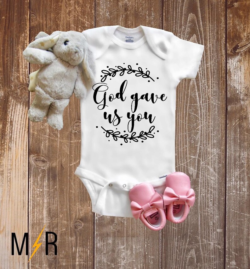 Adoption God gave us you New baby Baby Onesie\u00ae IVF Baby Shower Gift Pregnancy Announcement Onesie\u00ae Newborn Onesie\u00ae Baby Boy Baby Girl