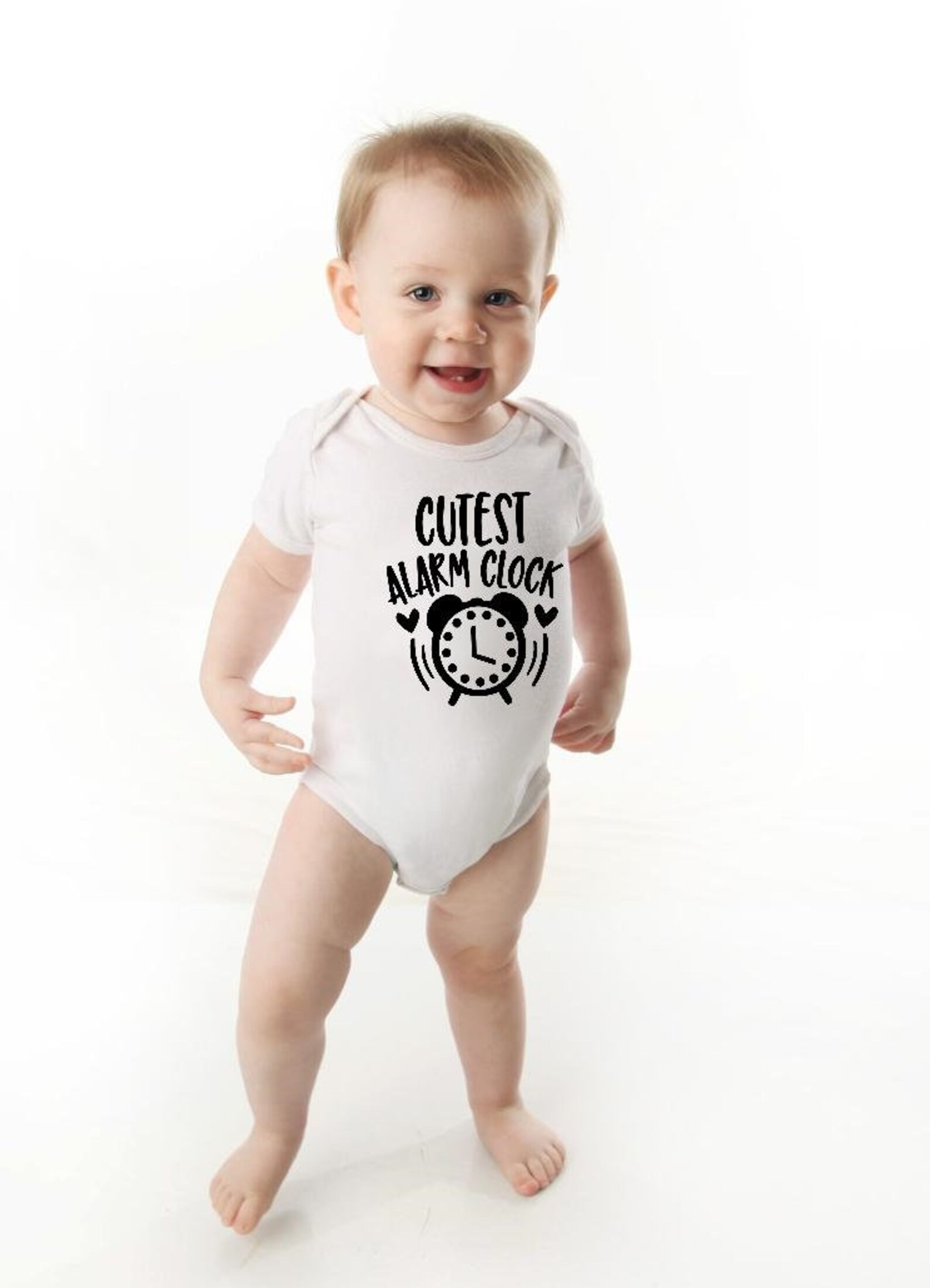 Cutest Alarm Clock Baby Onesie Cute Onesie® New Baby Gift Etsy