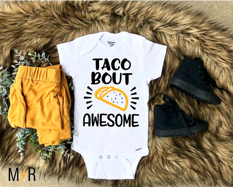 Taco bout awesome Onesies® Baby Onesies® Baby shower gift Etsy