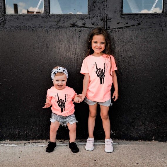 Rocker Skeleton Kids Shirt Kids Shirt Toddler Tops and Tees | Etsy