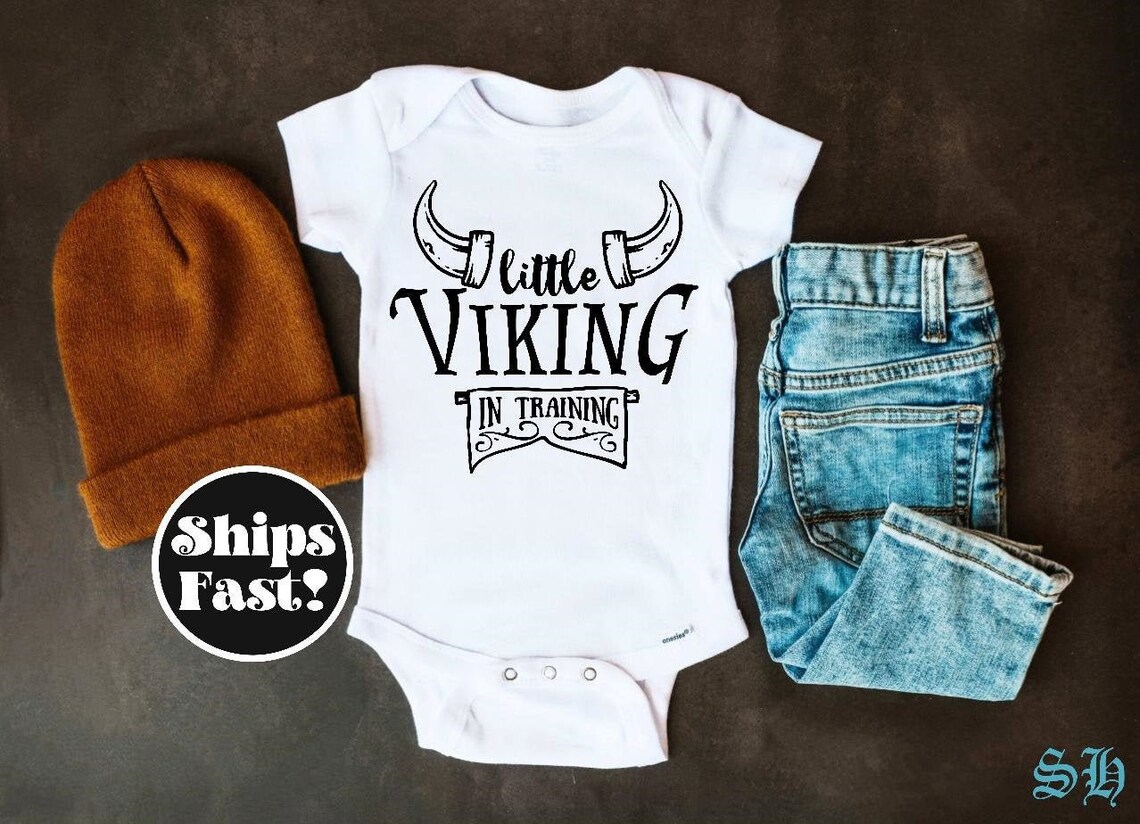 Viking Onesie Baby Onesie Little Viking In Training Denmark Etsy