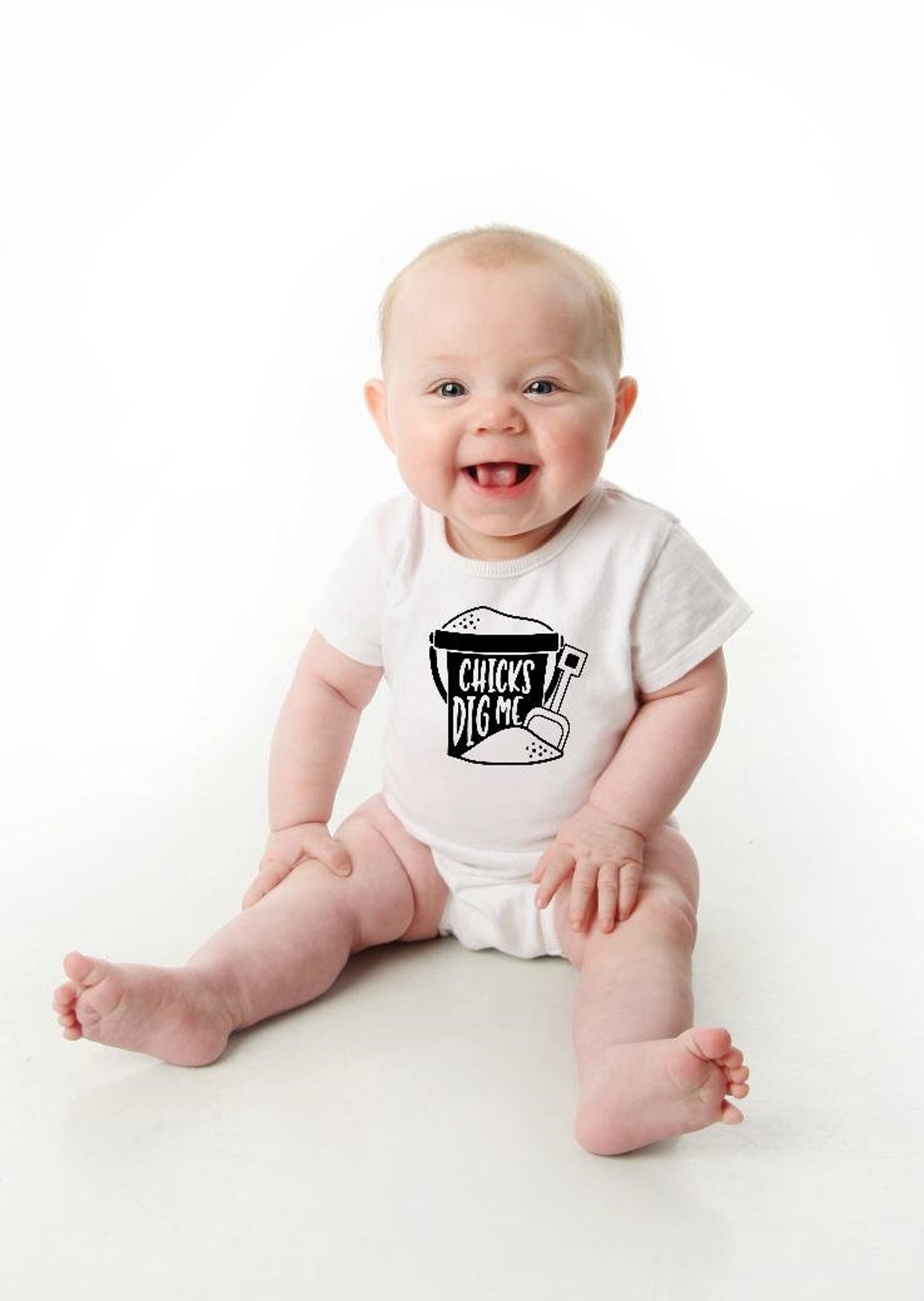 Baby Onesie® Chicks Dig Me Funny Boy Onesie® Baby Shower Etsy