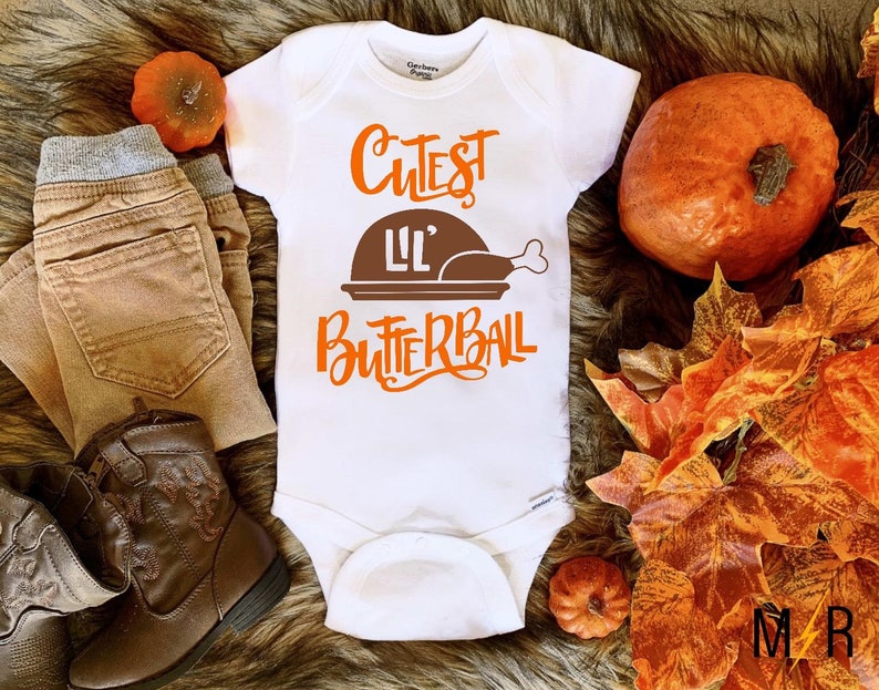 Thanksgiving Outfit for Baby Girl Boy Cute Turkey Face Funny Infant Bodysuit