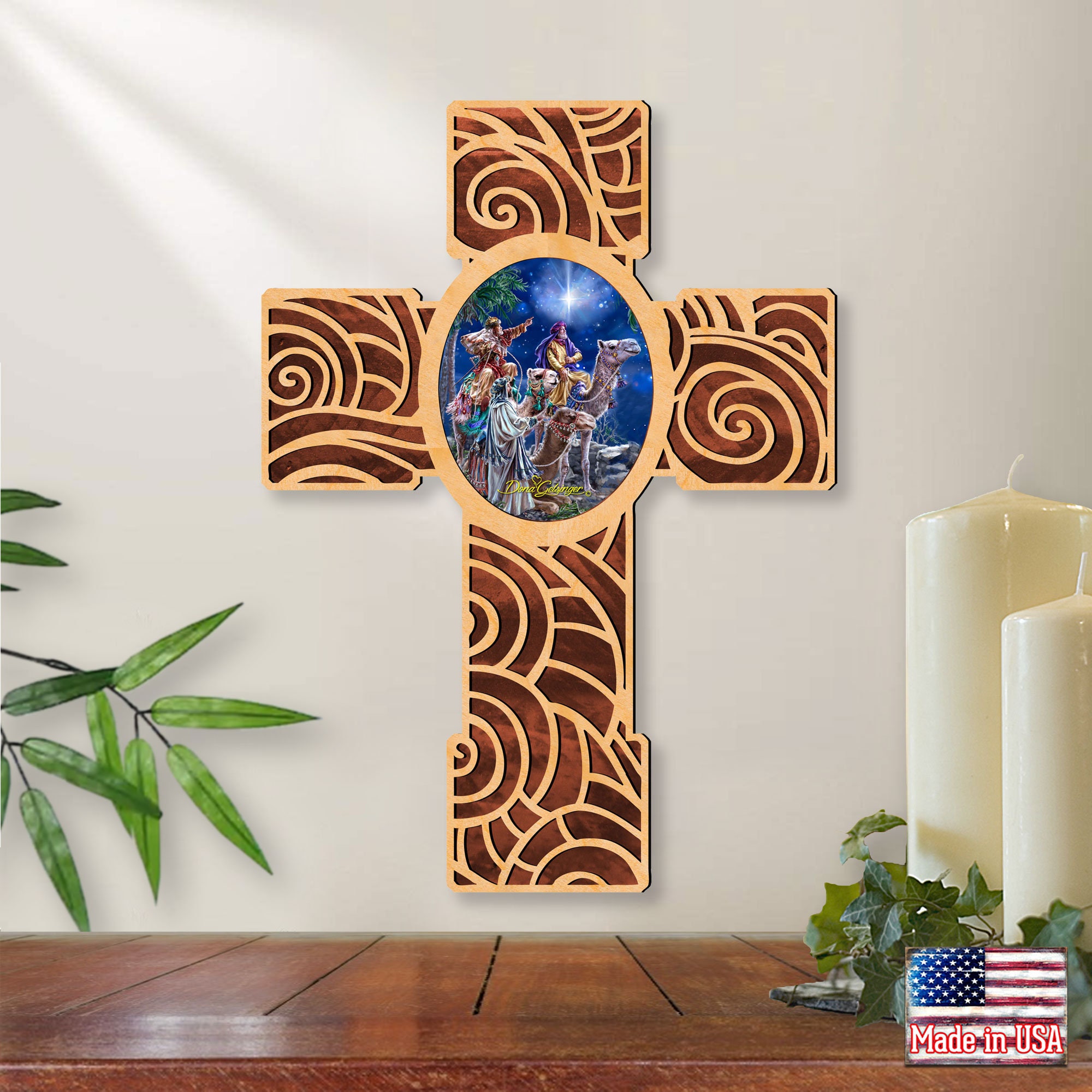 Nativity Scene Wall Cross - Three Kings Inspirational Wooden Modern Cross  Housewarming Gift Religious Home Decor Art by Gelsinger 88286-DG - Etsy