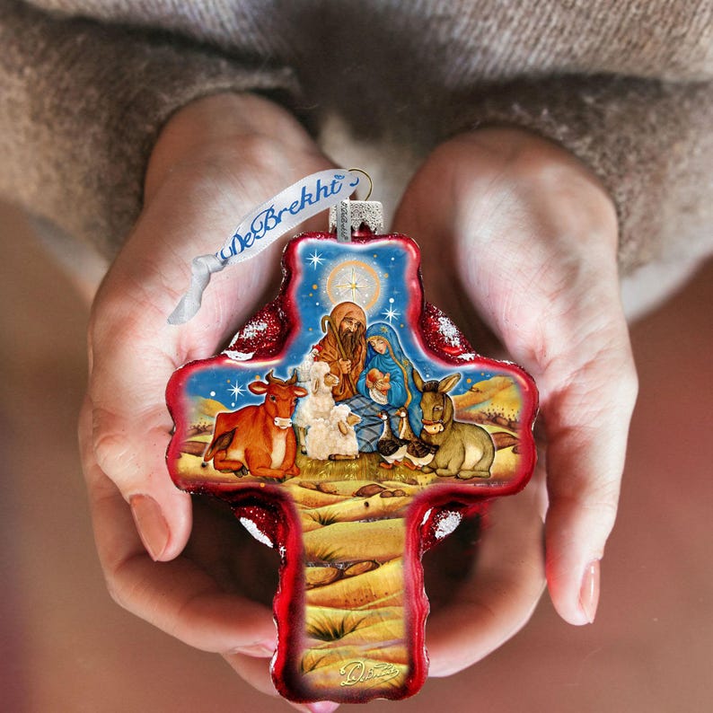 G. DeBrekht Nativity Cross Ornament - Thumbnail 5